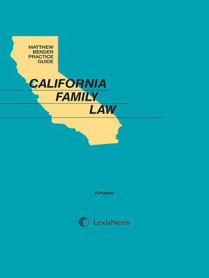 cover image of Matthew Bender Practice Guide: California Family Law